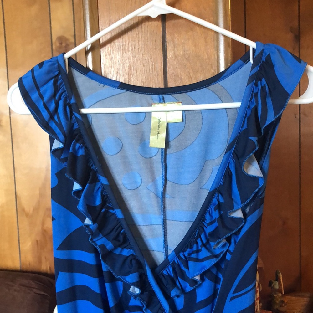 Blue patterned dress - Picture 2 of 5
